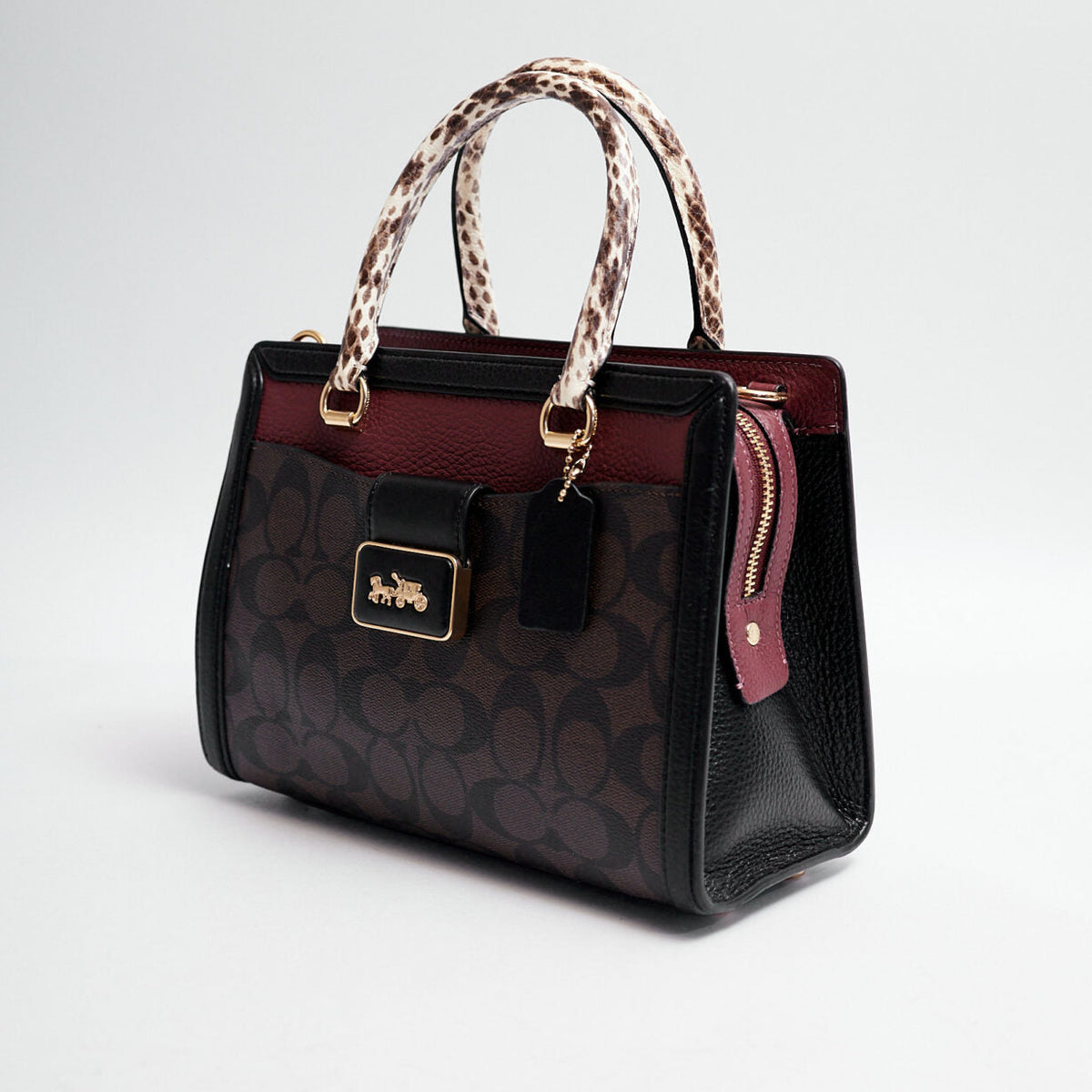 COACH GRACE MONOGRAM X PLUM MINI TOTE BAG