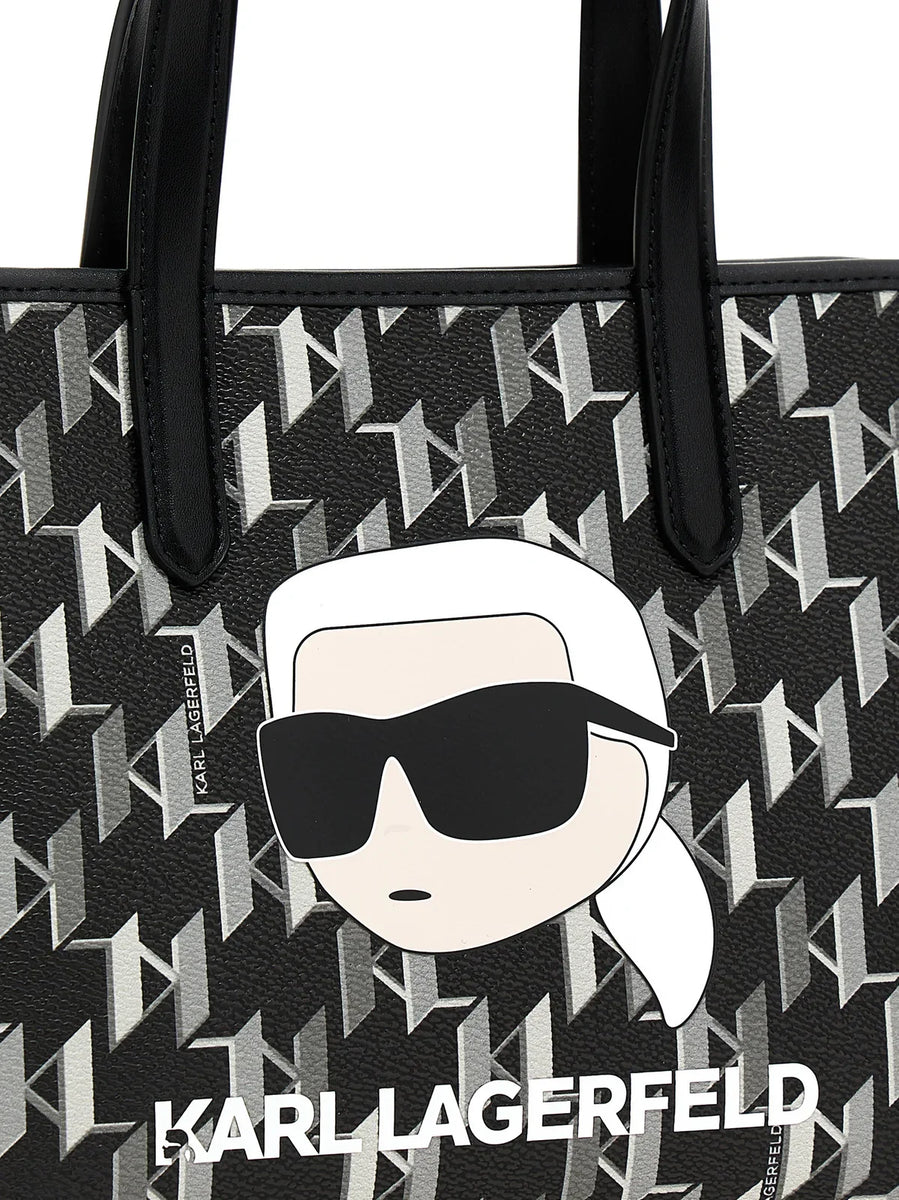 Karl Lagerfeld K/Ikonik Monogram Small Tote Bag