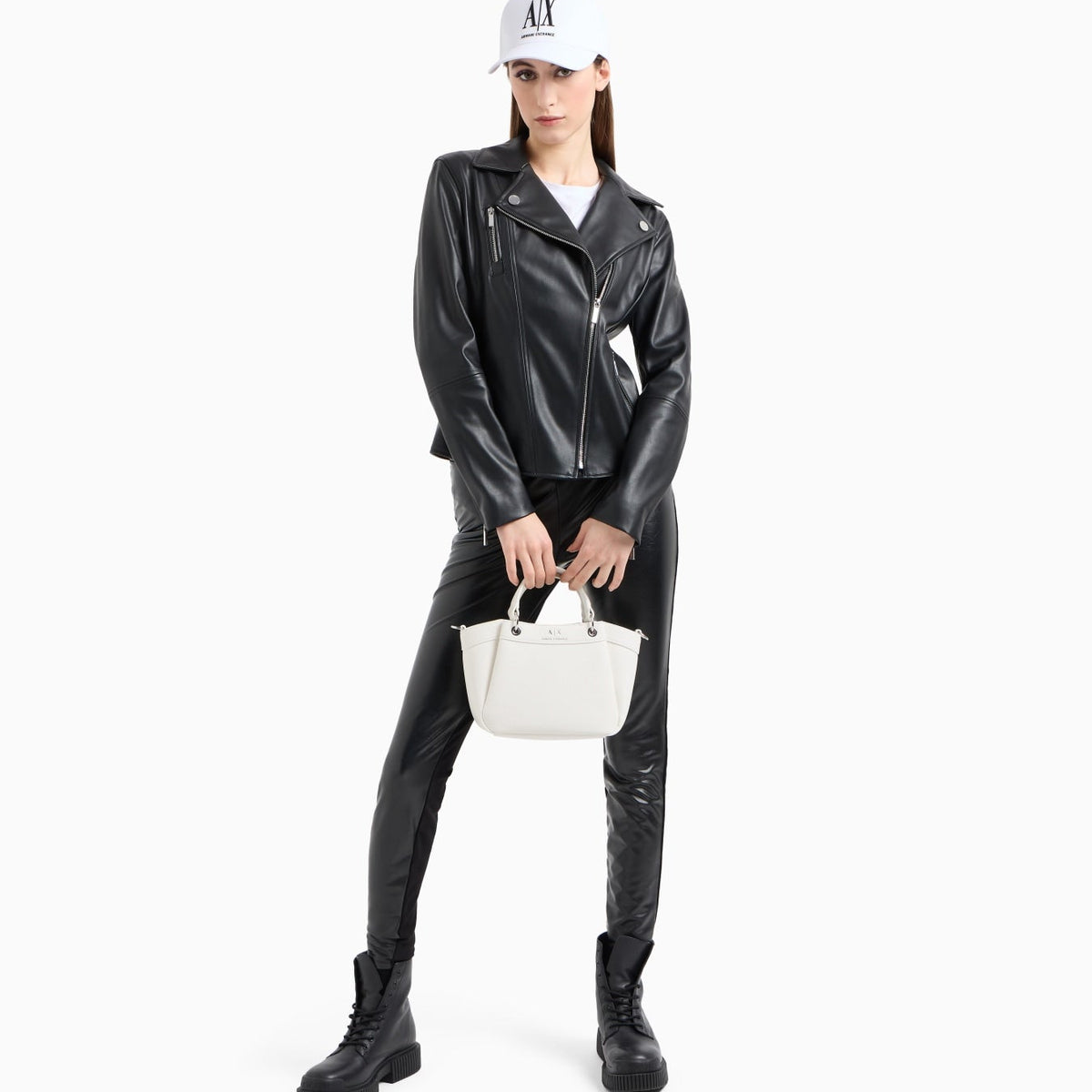 EMPORIO ARMANI SMALL SHAPED SHOPPER BAG WITH DOUBLE HANDLES