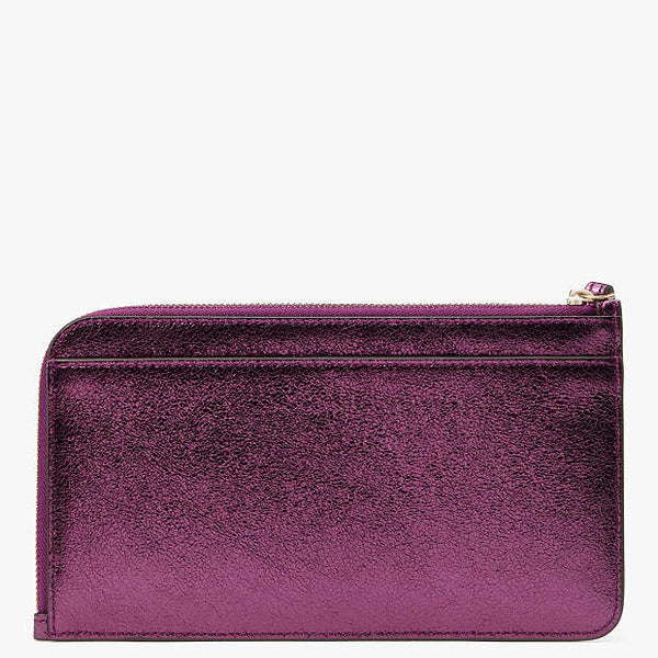 Kate Spade Lucy Medium L-zip Wristlet metalic purple