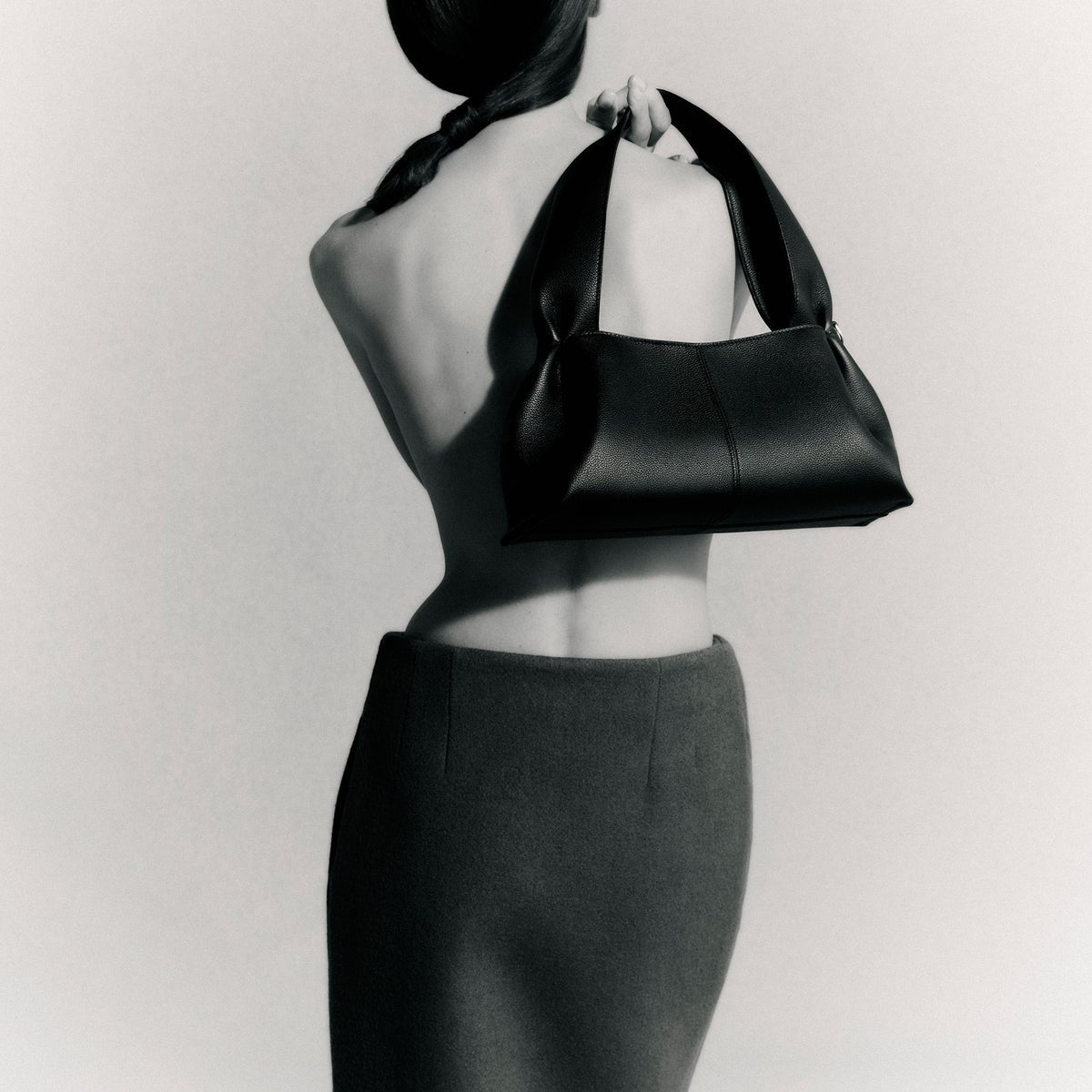 Polene Numéro Neuf East West EDITION TEXTURED BLACK