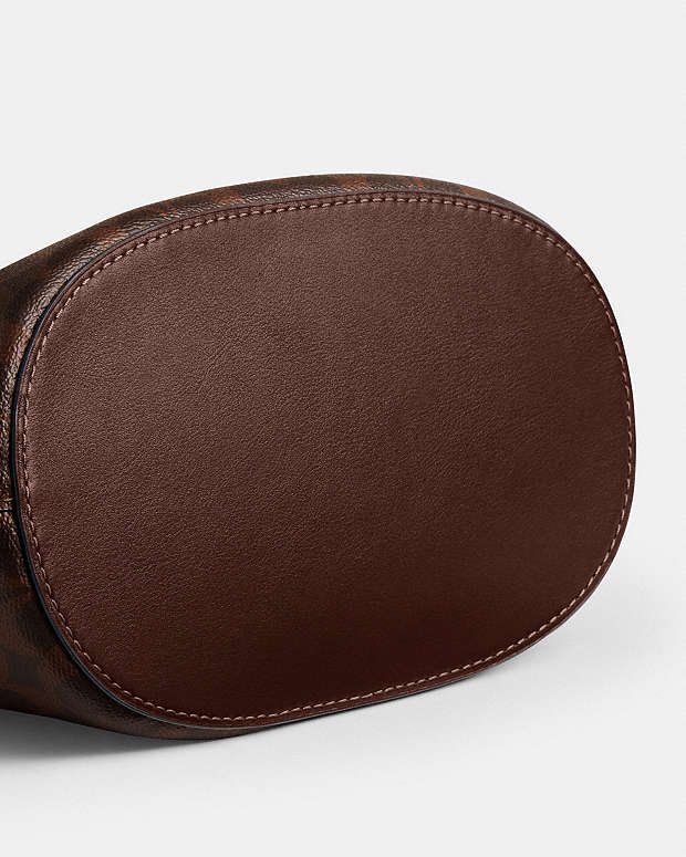 Coach Bleecker bucket bag made from signature canvas