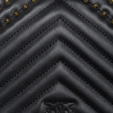 PINKO Classic Lobe Bag Click Chevron Studs in Black