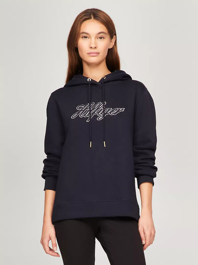 Tommy Hilfiger Shimmer Hilfiger Logo Pullover Hoodie size size L