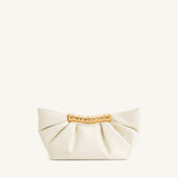 JW PEI Leia Pleated Clutch in White