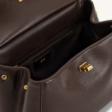 JW PEI Lucia Classic Top Handbag Dark Brown