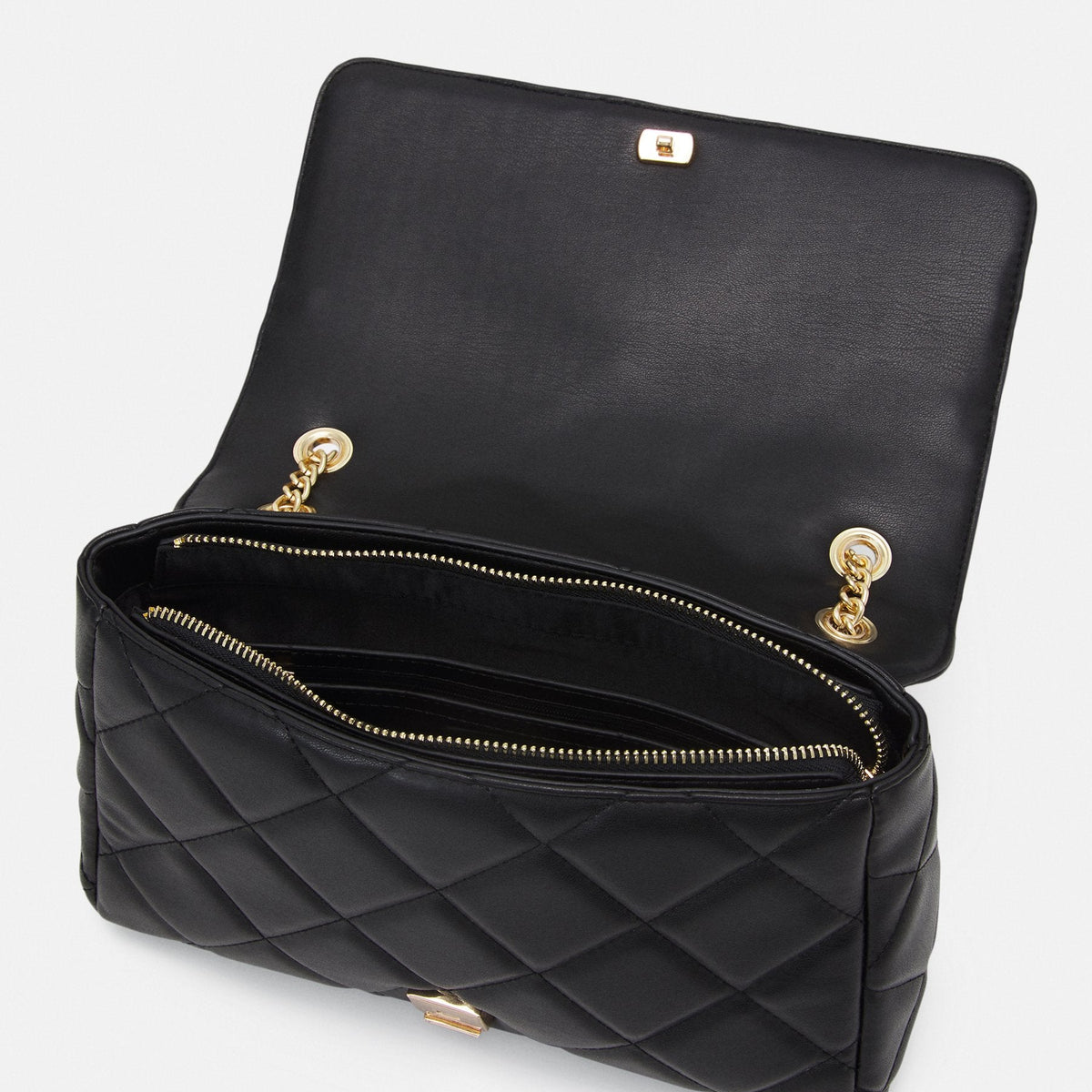 Valentino Bags Ada Quilted Crossbody Bag in Black