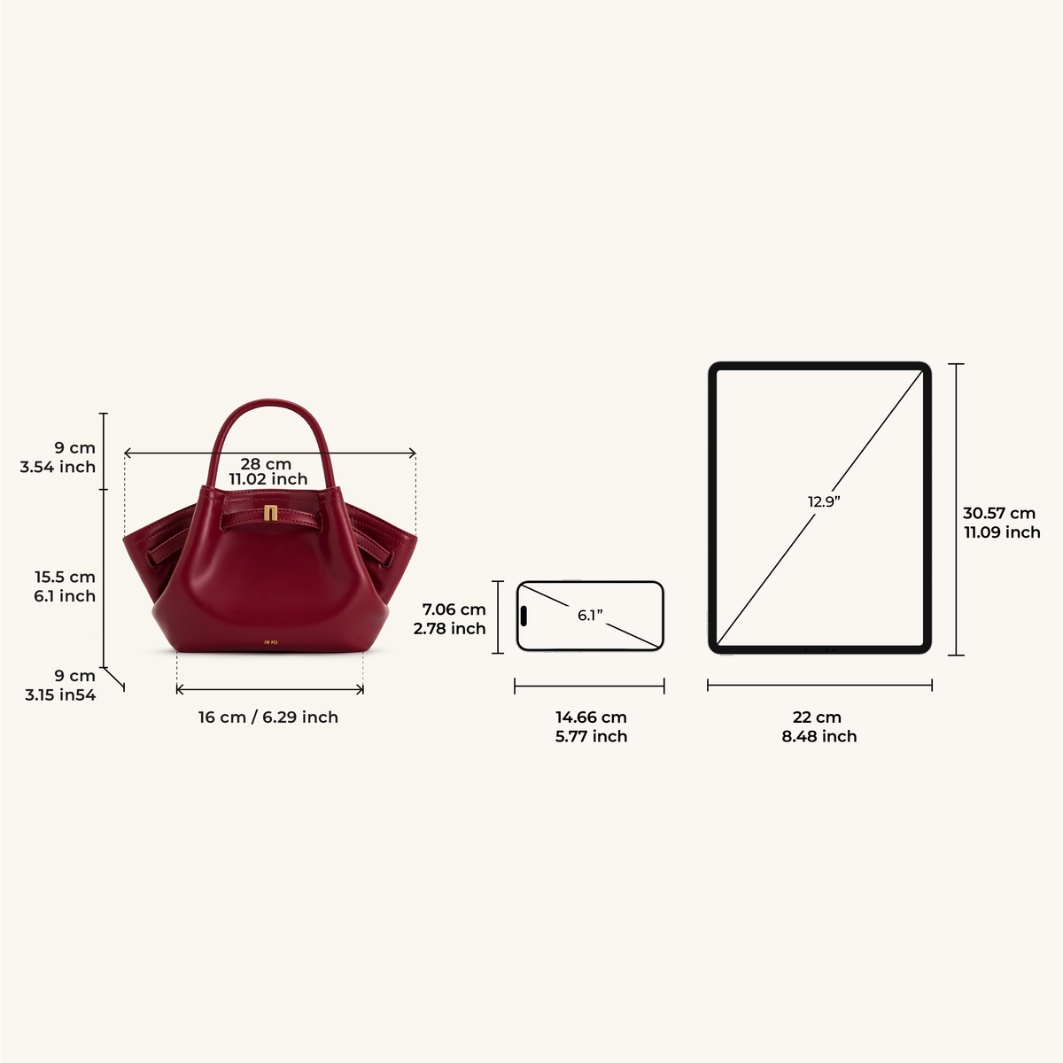 Hana Mini Tote Bag - Claret