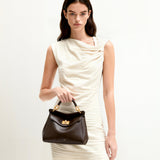 JW PEI Lucia Classic Top Handbag Dark Brown