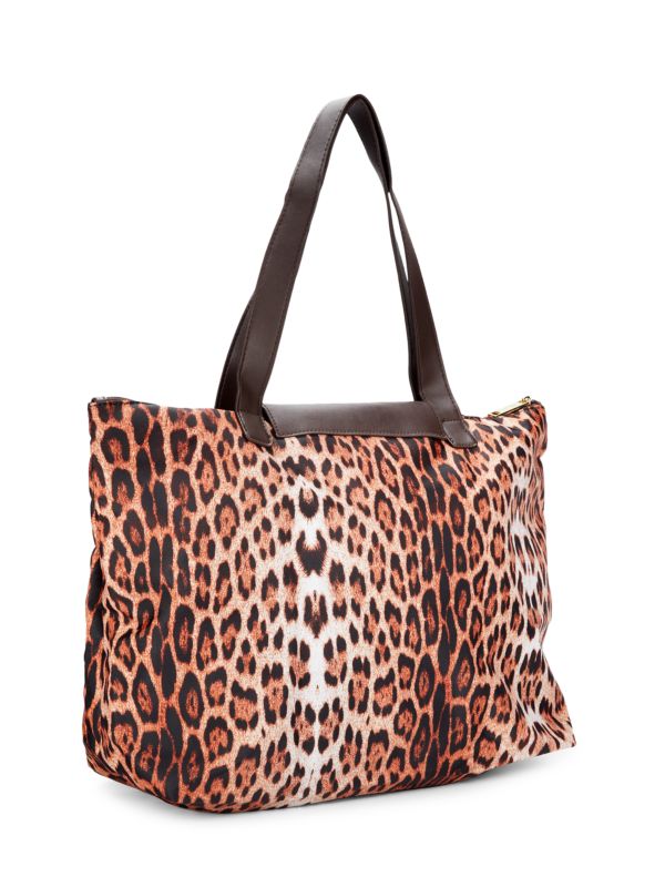 CAVALLI CLASS BY ROBERTO Large Leopard Print Tote