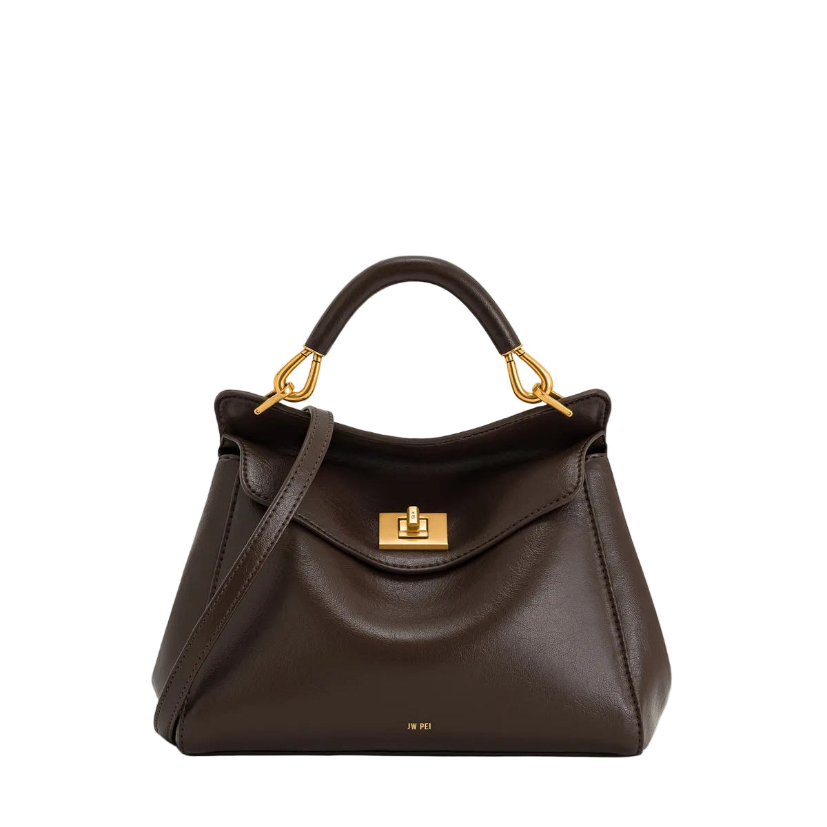 JW PEI Lucia Classic Top Handbag Dark Brown