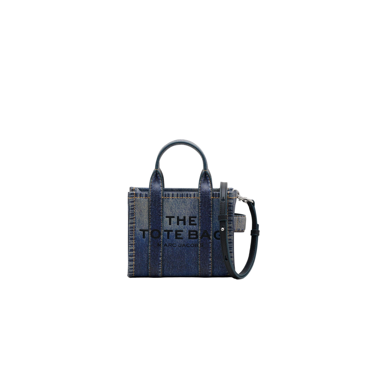 Marc Jacobs The Denim Printed Leather Micro Tote Bag