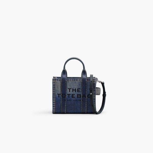Marc Jacobs
THE DENIM-PRINTED LEATHER MICRO TOTE BAG