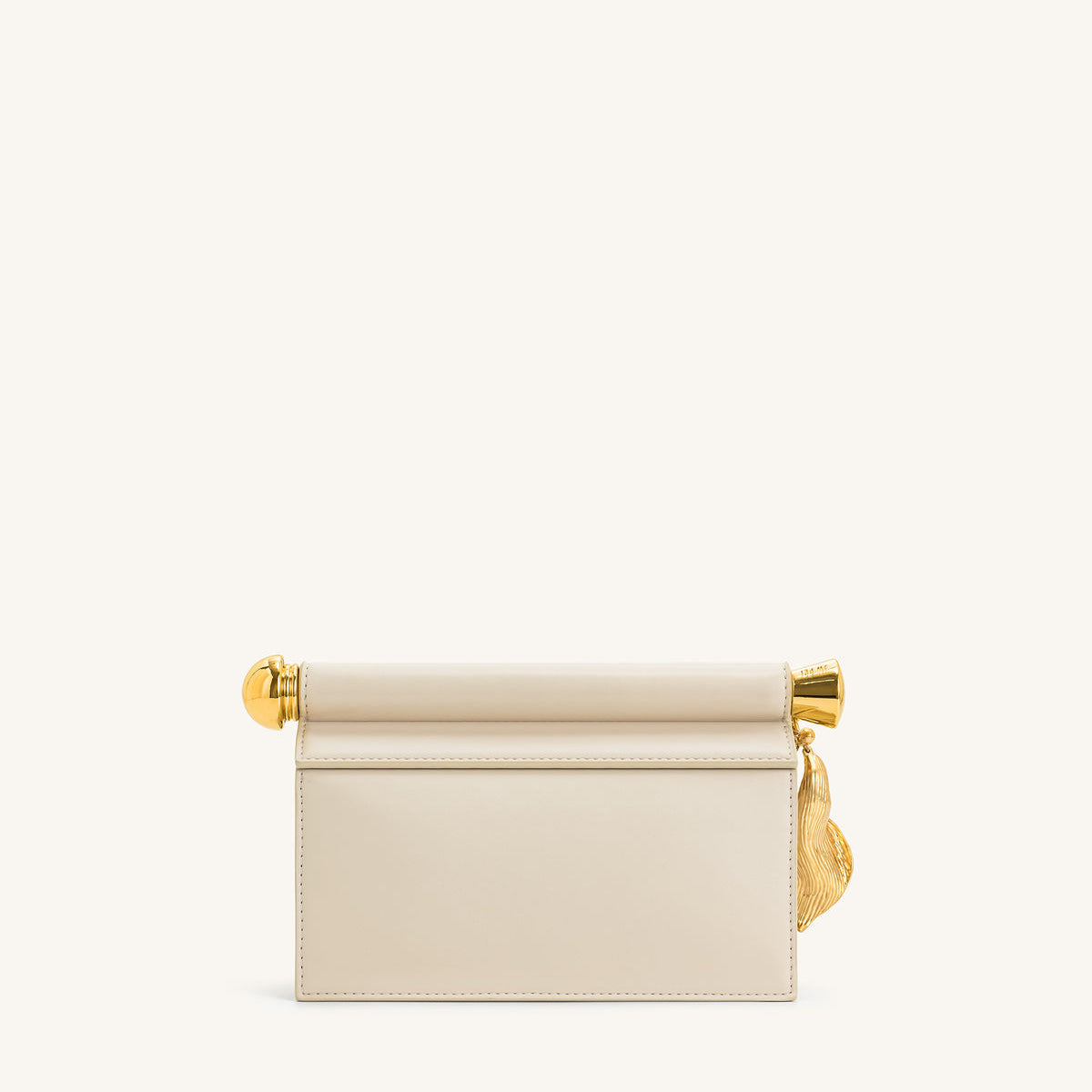 Holly Metal Pendant Embellished Clutch - White