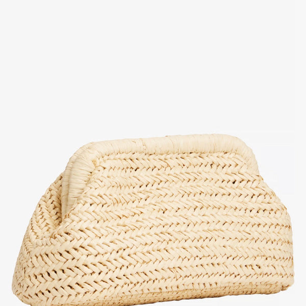 Tommy Hilfiger Braided Clutch Bag Natural Rafia