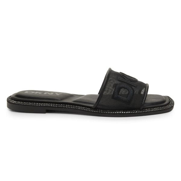 DKNY Badin Logo Embellished-Trim Flat Sandals