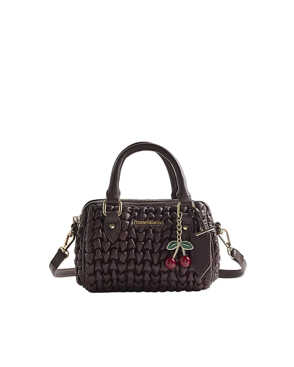 River Island Red Scrunch Mini Bowler Bag