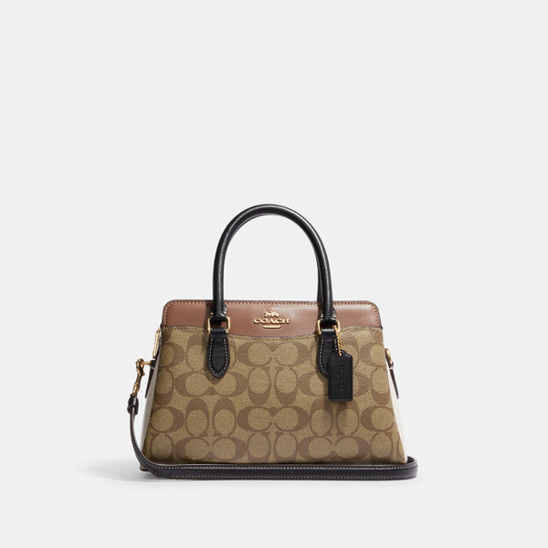 Coach Mini Darcie Carryall In Colorblock Signature Canvas