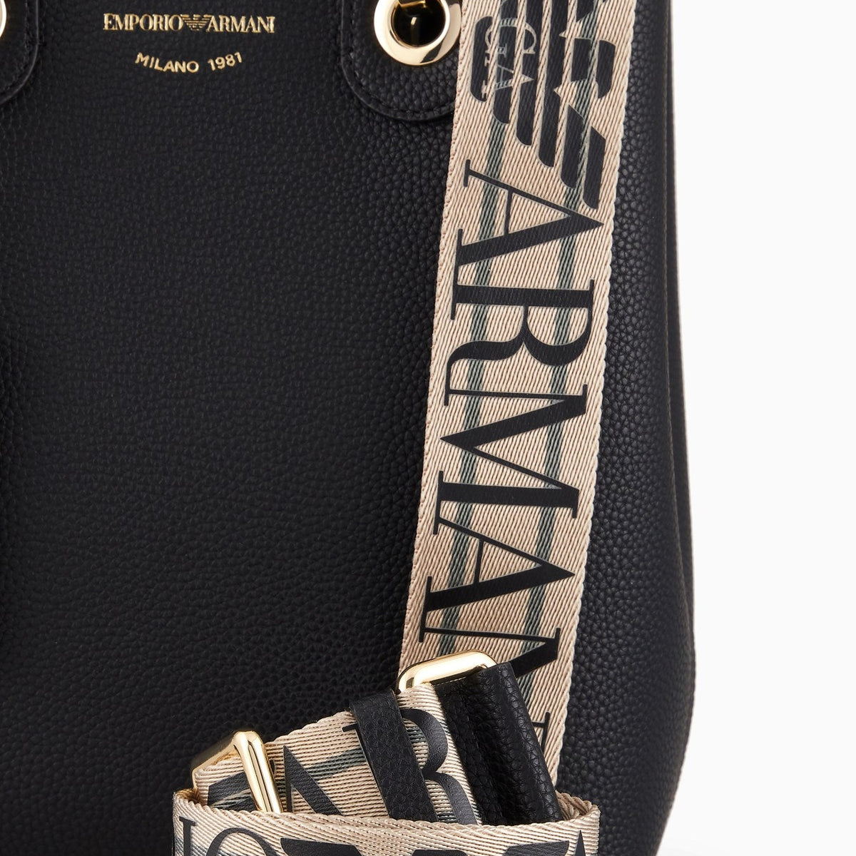 EMPORIO ARMANI DEER-PRINT MYEA VERTICAL SHOPPER BAG