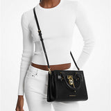Michael Kors Hamilton Small Leather Satchel in Black