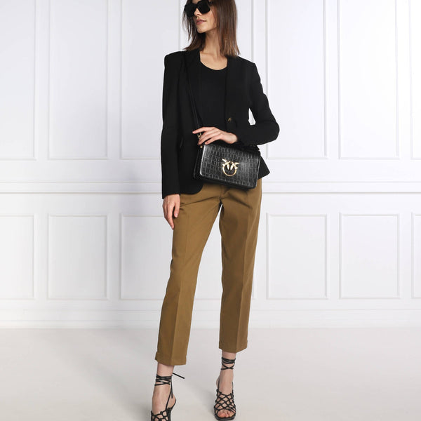 Pinko Leather messenger bag LOVE CLICK CLASSIC PURE SHAPES