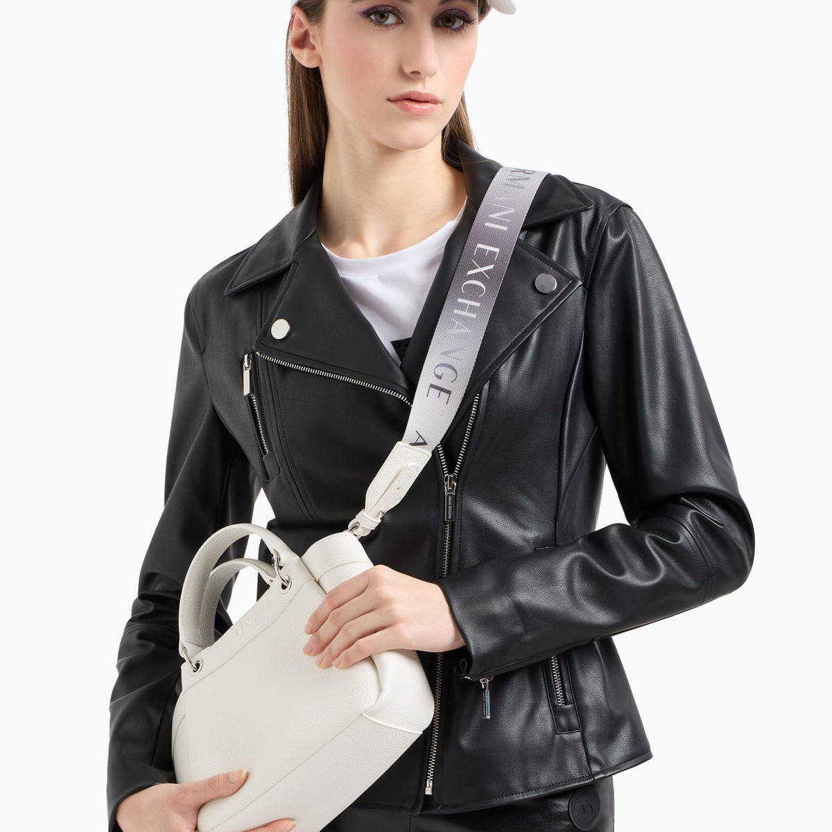 EMPORIO ARMANI SMALL SHAPED SHOPPER BAG WITH DOUBLE HANDLES