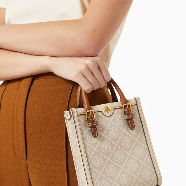 Tory Burch Mini T Logo Jacquard Woven Handbag