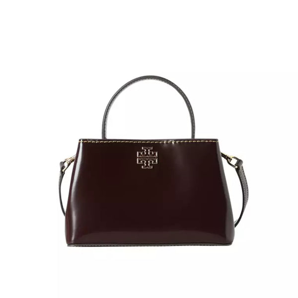Tory Burch Britten Top Handle Bag Burgundy