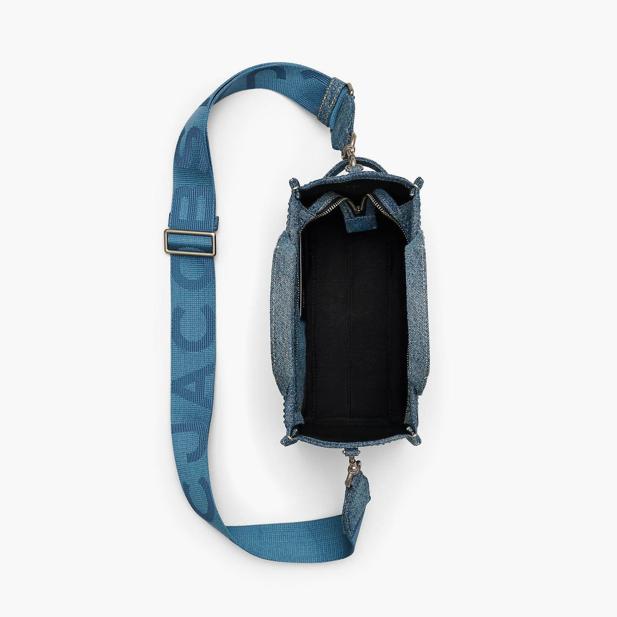 MARC JACOBS THE CRYSTAL DENIM SMALL TOTE BAG