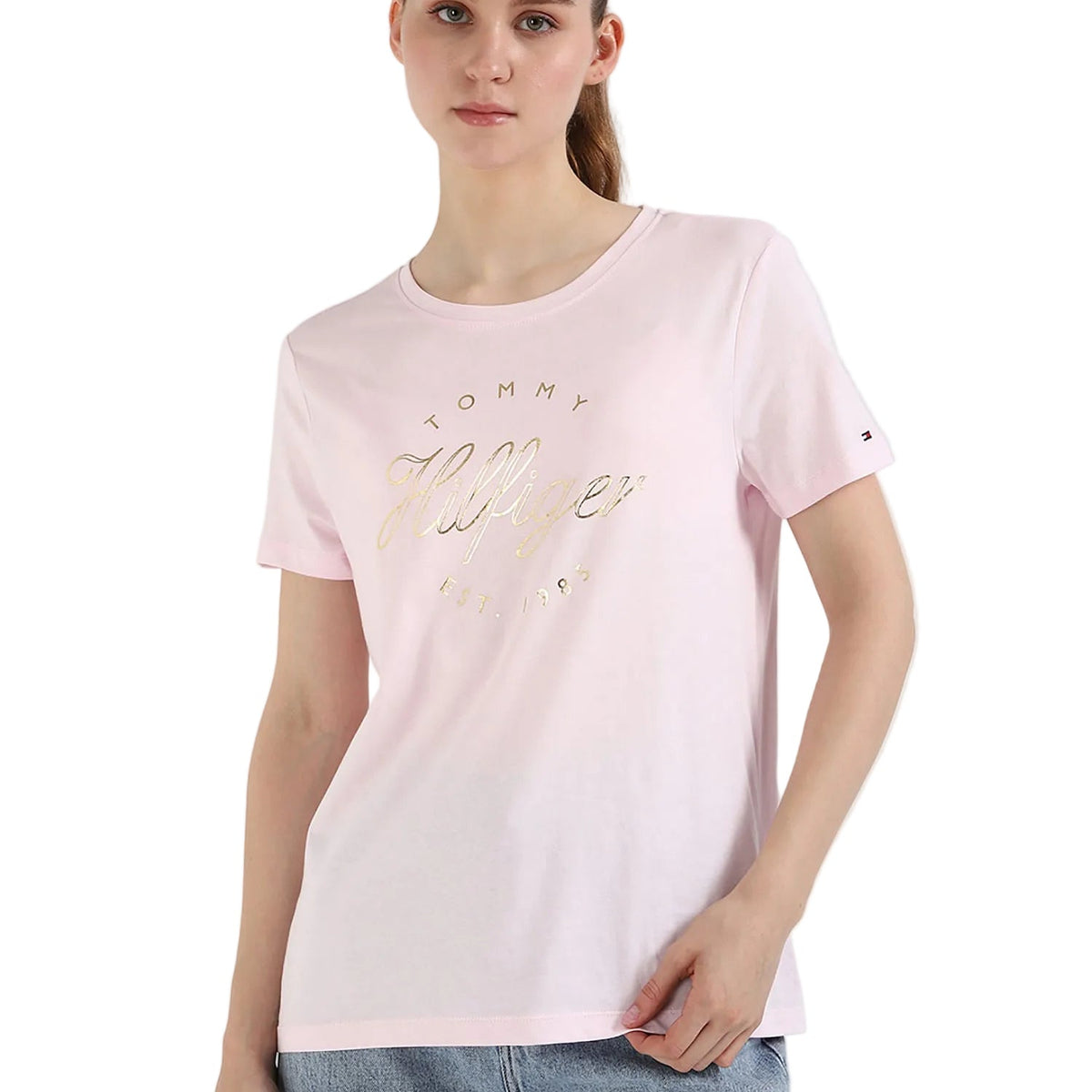 TOMMY HILFIGER T-Shirt Printed Regular Fit Baby Pink