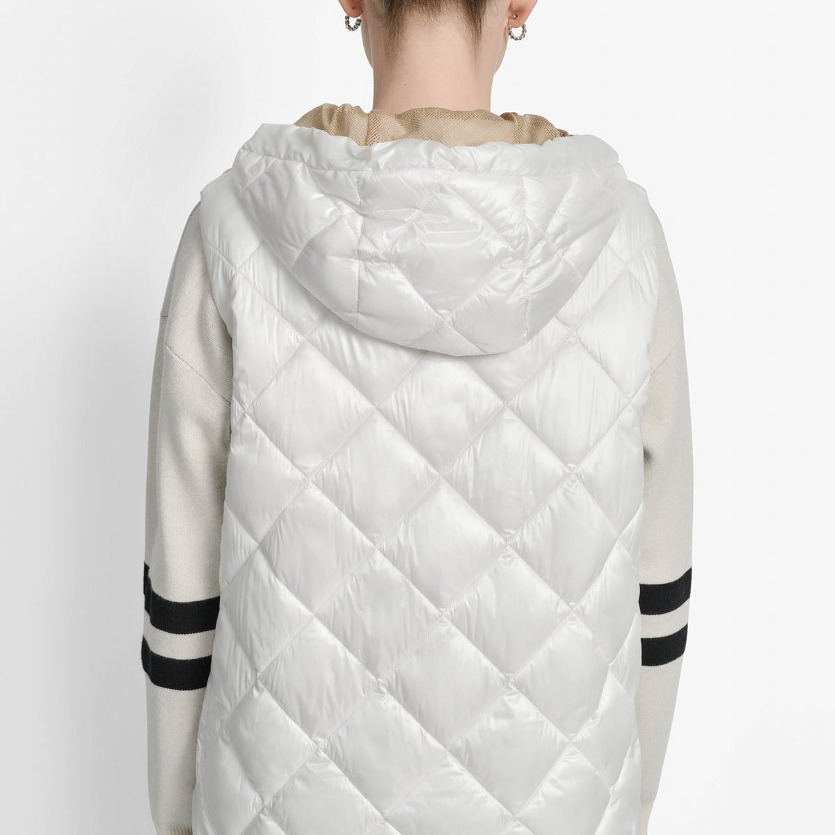 DKNY QUILTED HOODED VEST size L