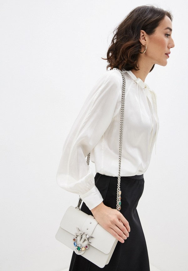 Pinko Mini Jewels white bag