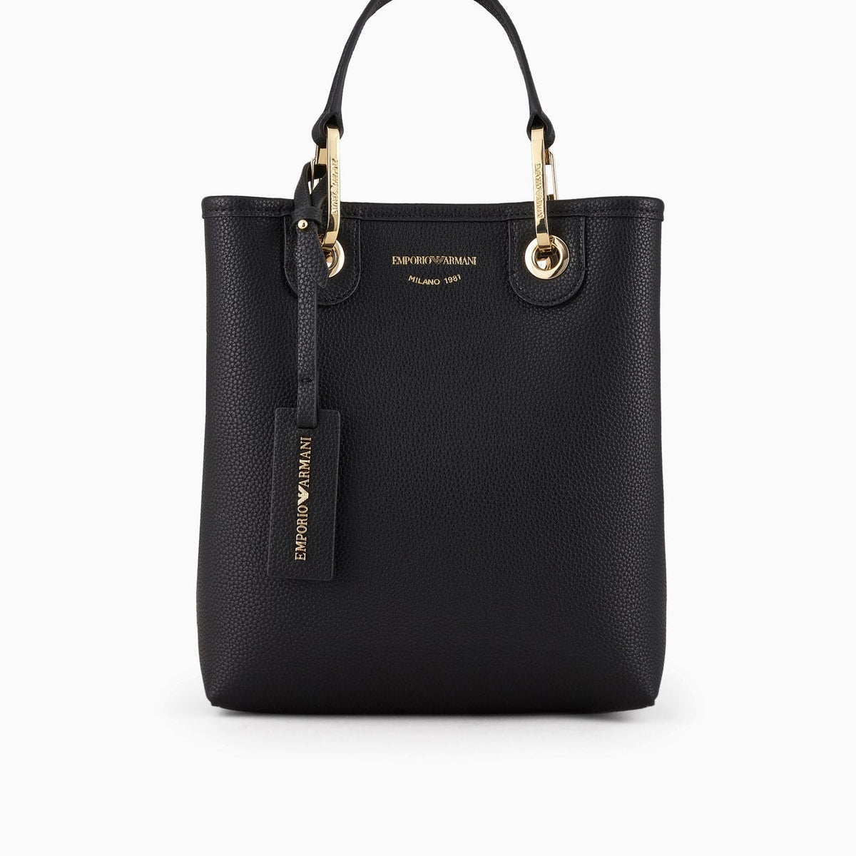 EMPORIO ARMANI DEER-PRINT MYEA VERTICAL SHOPPER BAG