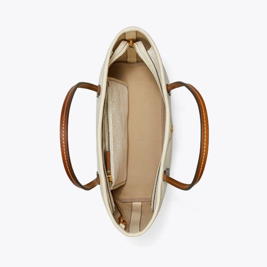 Tory Burch small T Monogram zip tote bag