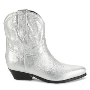 Guess Ginette Metallic Cowboy Booties