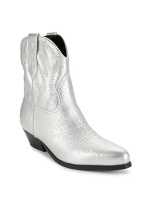 Guess Ginette Metallic Cowboy Booties