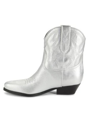 Guess Ginette Metallic Cowboy Booties