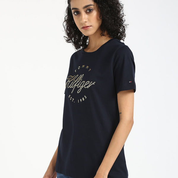 Tommy Hilfiger gold print t-shirt size L