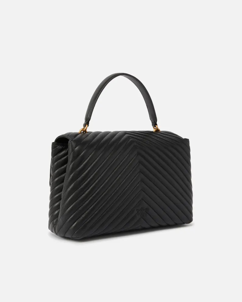 BIG LADY LOVE BAG PUFF CHEVRON PINKO