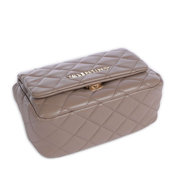 Valentino Ocarina Shoulder Bag in taupe.