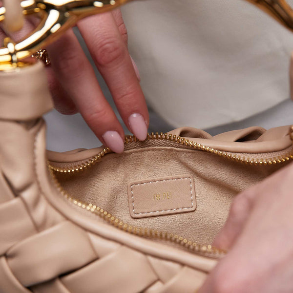 JW PEI Orla Weave handbag-almond