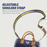 True Religion Bag for Women, small Handbag with Adjustable Shoulder Strap and Denim