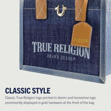 True Religion Bag for Women, small Handbag with Adjustable Shoulder Strap and Denim