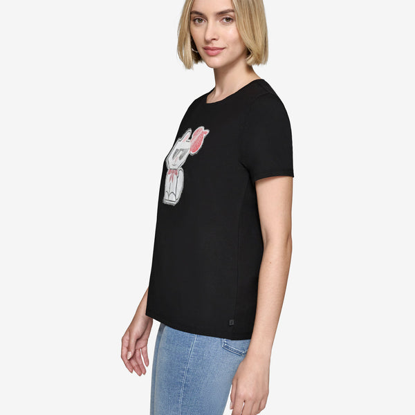 KARL LAGERFELD CHOUPETTE BERET TEE SIZE M/L