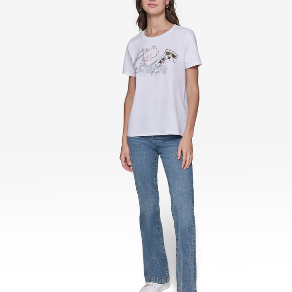 KARL LAGERFELD DUO IN PARIS TEE SIZE M