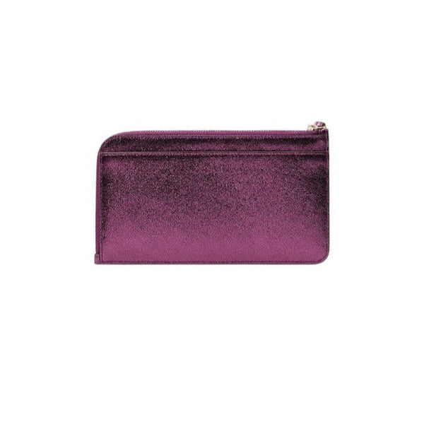 Kate Spade Lucy Medium L-zip Wristlet metallic purple