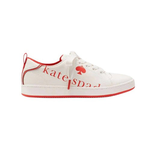 Kate spade Optic White Pink Peppercorn Nikki sneaker