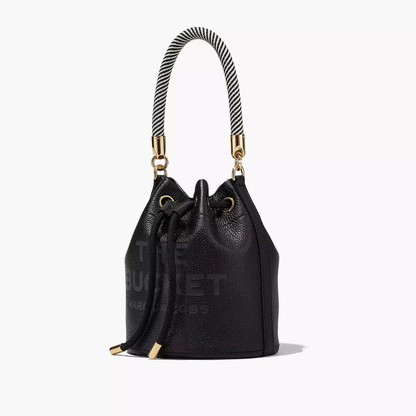 THE LEATHER BUCKET BAG MARC JACOBS BLACK