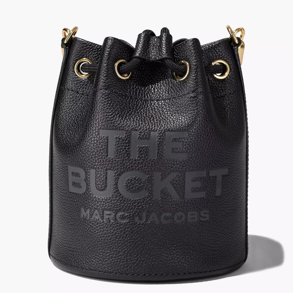 THE LEATHER BUCKET BAG MARC JACOBS BLACK