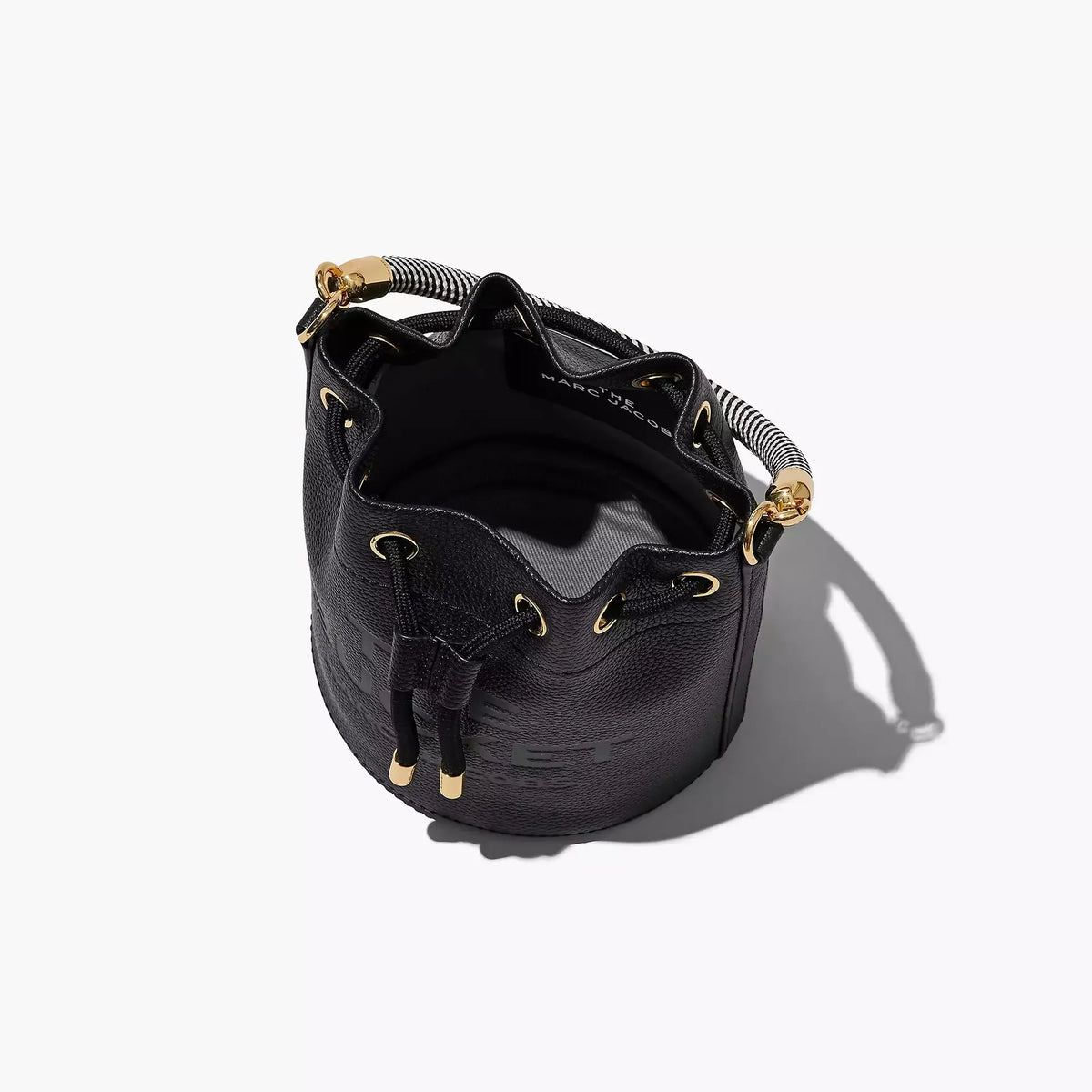 THE LEATHER BUCKET BAG MARC JACOBS BLACK